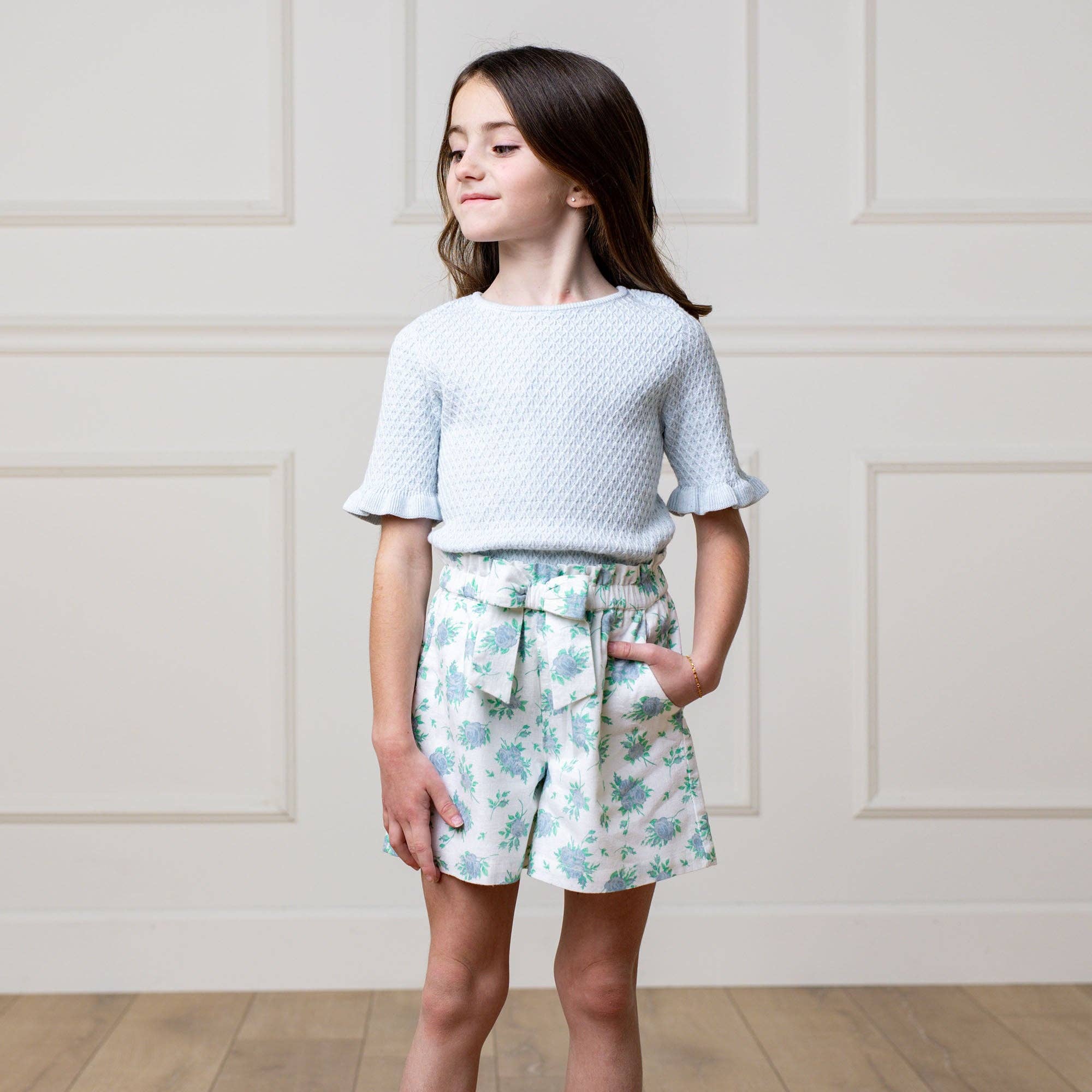 Image of Hope and Henry - Linen Pull-On Paperbag Shorts